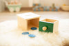 Montessori Baby Münzbox, Holzspielzeug, Kindergeschenk, Geburtstag